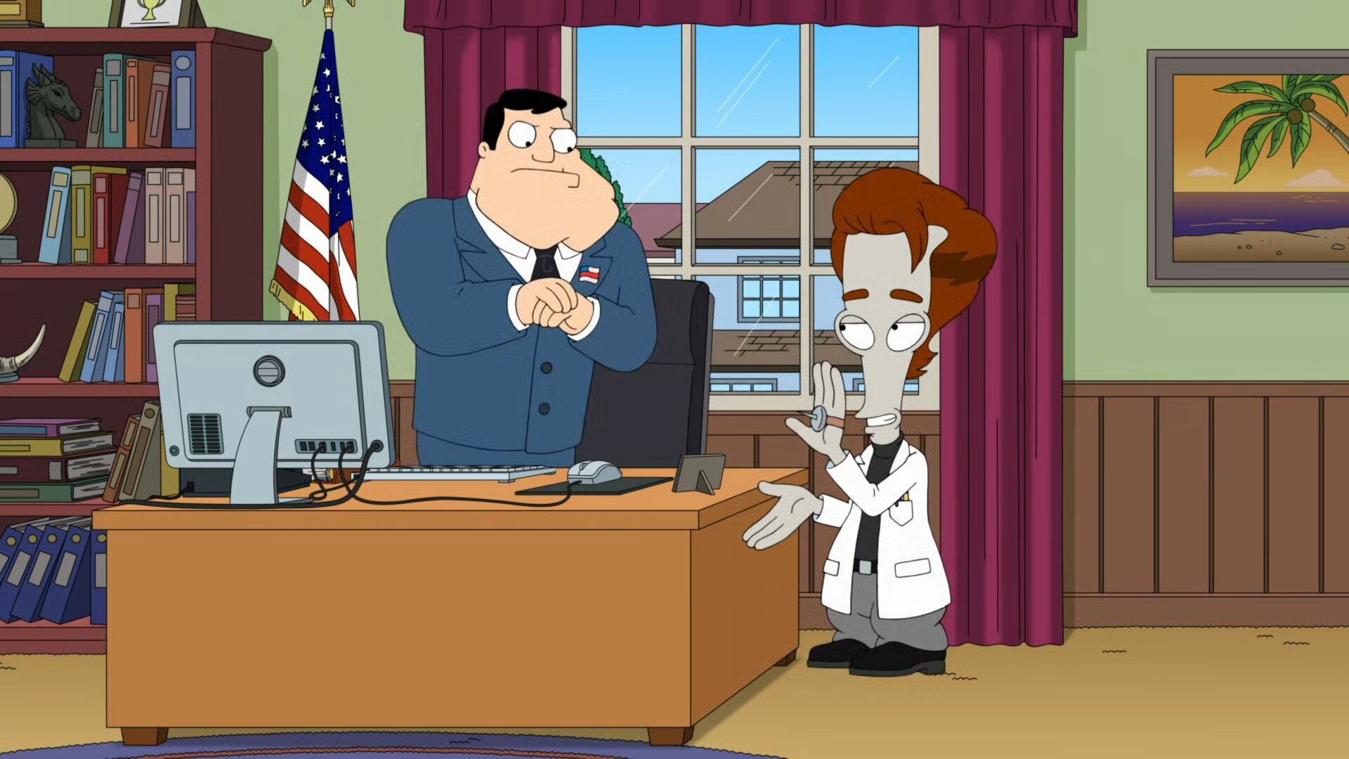 American Dad S20E15 Get Him to the Greek Life Style