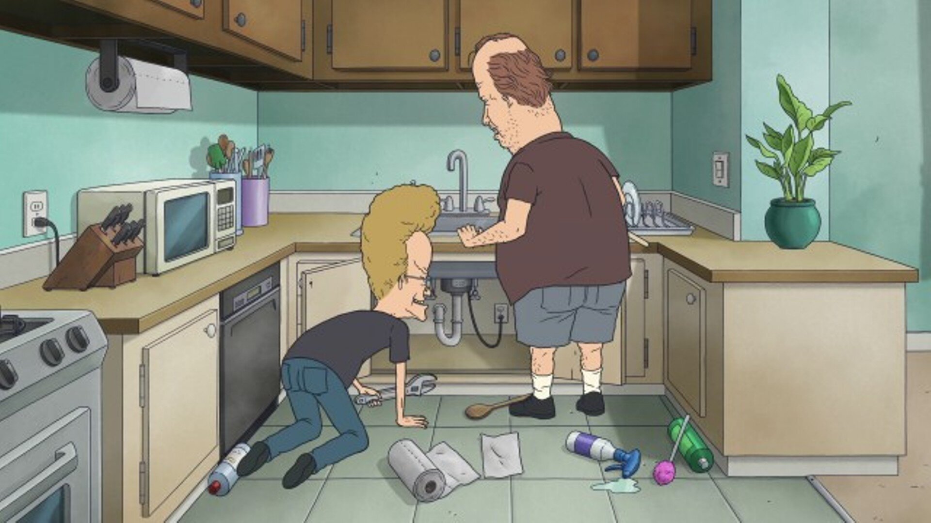 Beavis and Butt-Head S3E3 Old Beavis and Butt-Head in Plumber's Helpers