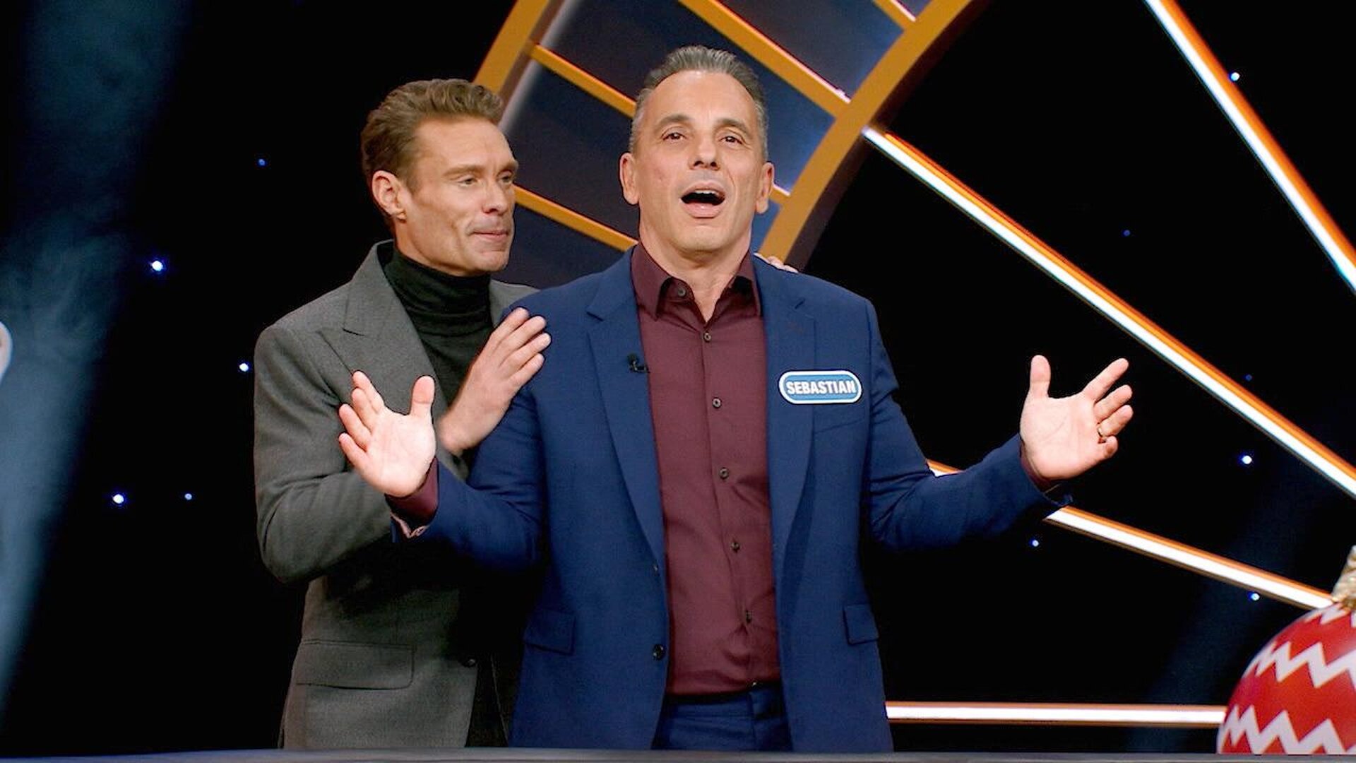 Celebrity Wheel of Fortune S6E8 Sebastian Maniscalco, Meghan Trainor and Taye Diggs