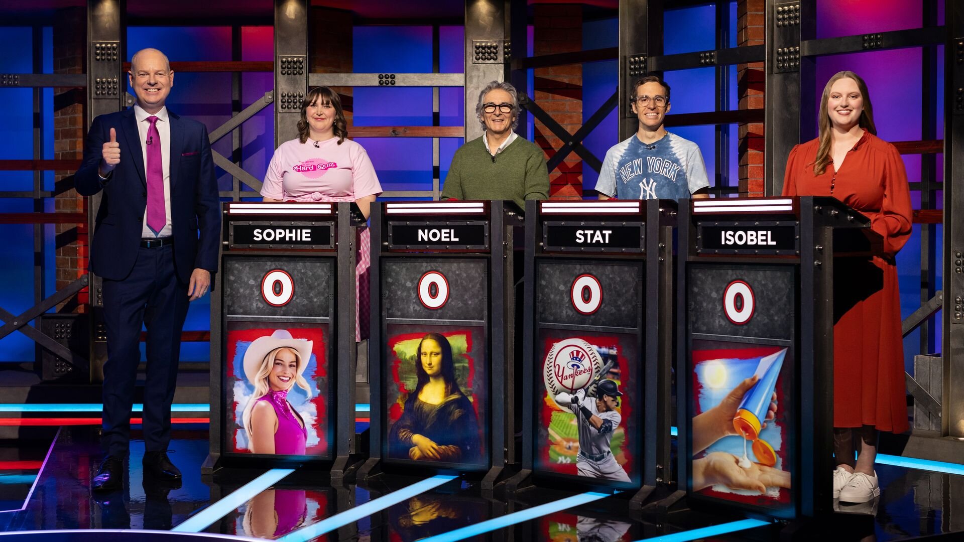 Hard Quiz S10E13 Barbie Film,Mona Lisa, NY Yankees & Sunscreen