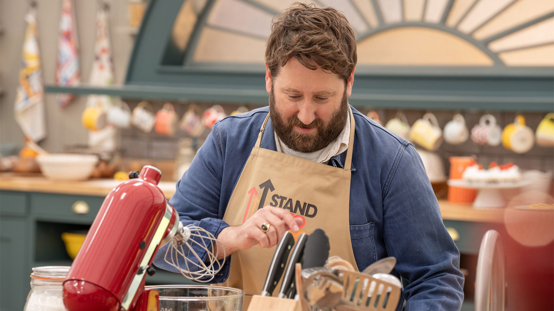 The Great Celebrity Bake Off for SU2C S8E5 Jim Howick, Gloria Hunniford, Ellie Goldstein, Jamali Maddix