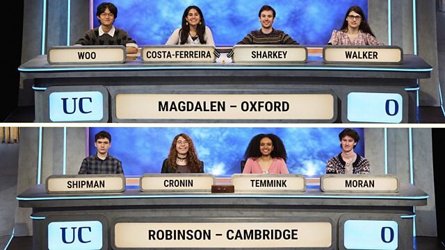 University Challenge S55E14 Magdalen College, Oxford v Robinson College, Cambridge